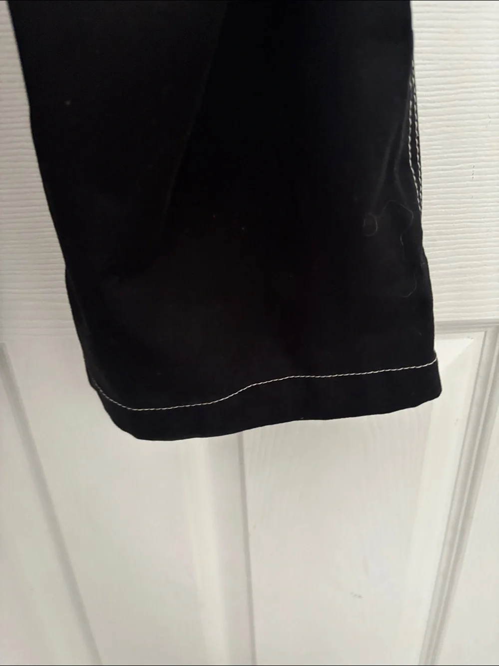 True Religion Black Bootcut Cargo Jeans with Contrast Stitching 34/34